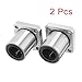 uxcell LMK20UU 20mmx32mmx42mm Flange Linear Motion Bushing Ball Bearing 2 Pcs