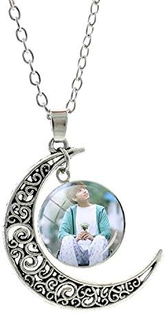 Fashion Popular BTS BT21 Bangtan Boys Moon Pendants Necklace Korea Fashion BTS Album Love Yourself Accessories Jewelry Gift BTS54