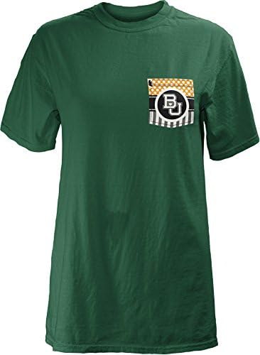 Three Square by Royce Apparel NCAA Baylor Bears Junior's Lollipop Comfort Colors Short Sleeve T-Shirt, Green, Large