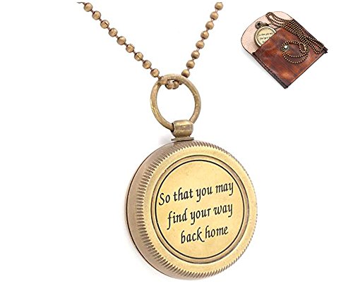 Necklace Compass "So that you may find your way back home".
