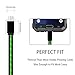Android Charger,iCrius 4ft Powerline Micro USB-Durable Charging Cables Visible Flowing EL Light LED Cords Sync Data for Samsung, Nexus, LG, Android Smartphones and More,4.0-Feet/1.2 Meter(Green)