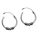 Simple Balinese Interlace Sterling Silver 13 mm Hoop Earrings