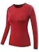Neleus Women's 3 Pack Dry Fit Athletic Compression Long Sleeve T Shirt,Blue,Red,Green,X-Large