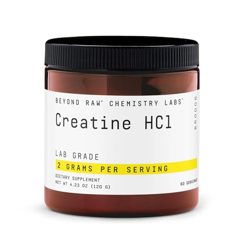 BEYOND RAW Creatine HCl Powder, Science Backed, Lab Grade, Creatine for Women & Men, Muscle Strength, Energy Production, Athletic Performance, Cognitive Support, Cellular Hydration, 60 Servings
