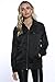 Members Only Women's Iconic Boyfriend Jacket with Satin Finish, Black, Small