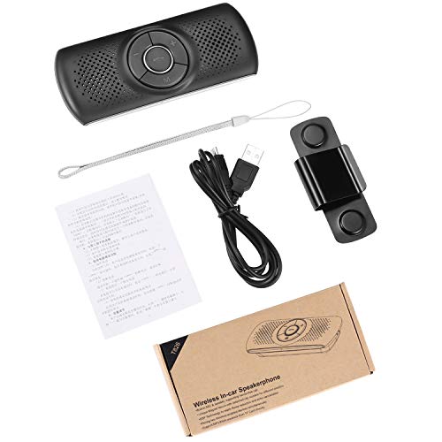 Wireless in Car Handsfree Speakerphones, TIANSHILI Portable Bluetooth Speaker,Stereo Sound Enhanced Bass/Built-in Mic/TF Card Player/Google Assistant Voice Command for Car, Home, Outdoor - Thumbnail 6