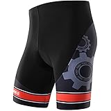 NOOYME (Lowest Price) Men's Cycling Shorts 3D Gel Padded Bicycle Riding Men's Bike Shorts (XXL, Red Gear)
