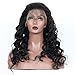 Eayon Hair Brazilian Remy Curly Wigs with Baby Hair Glueless Human Hair Lace Front Wigs for Women 130% Density Natural Color 16 Inches