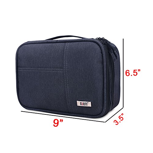image for BUBM Electronic Accessories Organizer, Double-Layer Travel Gadget Carr