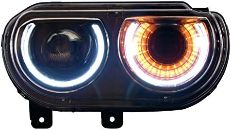 ZC LED DRL Headlight For 2008-2014 Challenger SRT Xenon Head lamp Projector With sequential Indicator