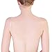 360 Beauty Silicone Invisible Bra Self Adhesive Reusable Push-up Bras (Double Thickness-Cup D, Beige-Clear Straps)