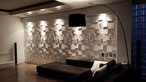 3D Decorative Wall Panels/Paintable Plant Fiber Design/Textured Eco Friendly Modern Wall Decor for TV Walls/Bedroom/Living Room Sofa