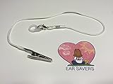 Single White Lanyard Clip for Hearing Aids or Cochlear Implants