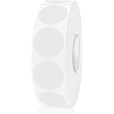 Yeachlaing 1200 Pieces 0.75 Inch Clear Transparent Round Waterproof Sticker,Envelope Tab Sealer and Retail Package Round Clear Seal Labels Self Adhesive Stickers