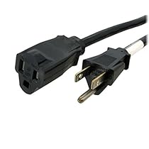 StarTech.com 10 ft Power Extension Cord - NEMA 5-15R to NEMA 5-15P - 14 AWG Power Cable - 125 Volts at 15 Amps - SJT - 10ft