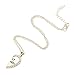 ZHUOTOP 2 Pcs Half Love Heart Couple Pendant Alloy Best Friends Necklace Friendship Gift Gold
