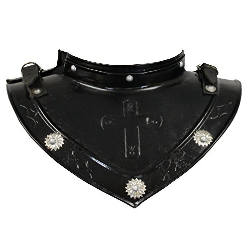 Plate Gorget - Black Medieval Metal Armor Knights Templar Crusader Style