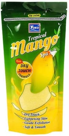 New YOKO Tropical Mango Spa Milk Salt Lightening Exfoliating Body Scrub 300g by JN