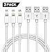 S-will Phone Charger, 3PACK 6FT Fast Charging Cable USB Sync Data Cord Wire Compatible iPhone X XS XR 8 8 Plus 7 7 Plus 6 6 Plus 6s 6s Plus SE 5 5s 5c iPad iPod (white)