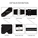 JISONCASE Compatible 42MM Apple Watch Band Genuine Lambskin Leather iWatch Replacement Watchbands with Classic Buckle for Apple Watch Sport Edition, Black (For 42MM Version) TC-AW4-18L10