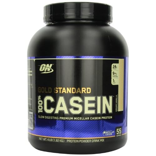 Optimum Nutrition 100% Casein Protein, Creamy Vanilla, 4 Pound image