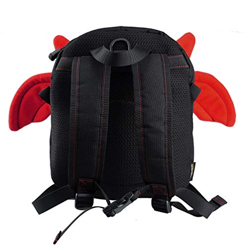 VIPERADE Anti-Lost Devil Wings Kids Walking Safety Backpack, Baby Safety Walking Harness Reins with Leash, 2-in-1 Safety Travel Outdoor Kids Mini Bag Toddler Strap Backpack (Black Red) - Thumbnail 2