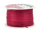 Mandala Crafts 1mm 109 Yards Jewelry Making Beading Crafting Macramé Waxed Cotton Cord Thread (Dark Red)