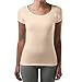 Thompson Tee with Sweat Pads Slim Fit Scoop, Rayon from Bamboo, Beige, X-Small