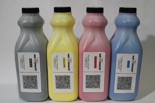 NE IMAGE - 4 Color Toner Refill Kit + 4 Reset Chips for Ricoh (821026, 821029, 821028, 821027) Aficio SP C820DN, SP C821DN Printers