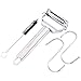 Julienne Peeler Sharp Stainless Steel Dual Blade Kitchen Tool for Vegetable Fruits  Carrot Potato with Cleaning Brush and Hanging Hook by Crukee