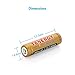 4 pcs Tenergy 3.7V 800mAh Protected 14500 Rechargeable Li-ion Battery Button Top 2.96Wh for LED Flashlights Q5, S15, EA11, J5, LD11, SK68