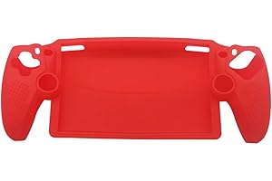 HESUPY Protective Case for Sony PlayStation Portal, Silicone Sleeve Soft Skin Cover Case Dust-proof Anti-drop Protector for PS Portal Game Console (Red)