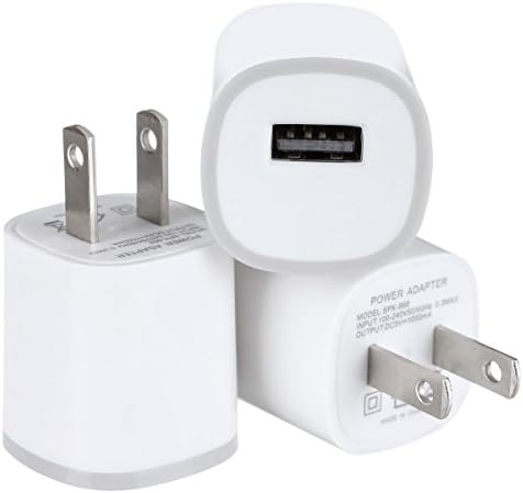 Spark Electronics 3PC 1 Port Rapid Speed [Matte White] Tapered Universal USB Power Adapter Wall Charger Compatible with Apple iPhone 7 7 Plus 6 6S Plus 5 s C Samsung Galaxy S7/S6 Edge Note Nokia