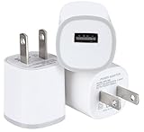 Spark Electronics 3PC 1 Port Rapid Speed [Matte White] Tapered Universal USB Power Adapter Wall Charger Compatible with Apple iPhone 7 7 Plus 6 6S Plus 5 s C Samsung Galaxy S7/S6 Edge Note Nokia
