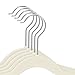 Closet Complete Kids Size, Premium Heavyweight, Virtually-Unbreakable, Velvet Hangers – Ultra-Thin, Space Saving, No-Slip, 360º Spin, Perfectly Sized for Kids 4-15 Years, Ivory, Set of 25