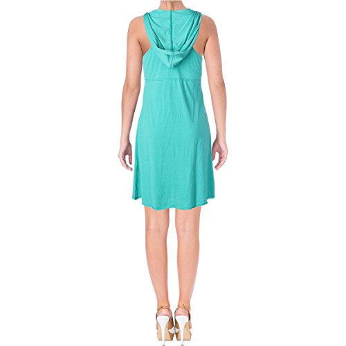 Marc New York Performance Women's Hooded Dress with Shelf Bra, Turquoise, Medium