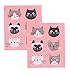 Now Designs Swedish Sponge Reusable Dishcloth Cats Meow 6.5 x 8 inches, Set of 2