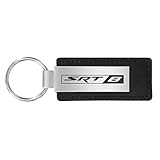 SRT8 Large Black Leather Key Chain for Dodge RAM Jeep Chrysler