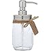 Nicole-Rhea Mason Jar Soap Dispenser/Lotion Dispenser (Includes Satin Brushed Soap Pump, Canning Style Lid and Clear Ball Brand Glass Mason Jar) Model 10-102SC
