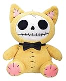 SUMMIT COLLECTION Furrybones Yellow Cat Mao Mao Wearing Black Bow Tie Small Plush Doll
