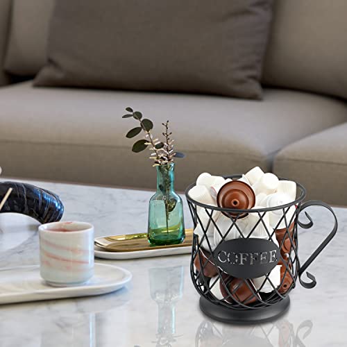 TreeLen Kaffeekapselhalter Für 35 K-Cups – Matt Schwarz, Aus Stahl, Für Theke & Couchtisch