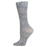 Women's Stylish Black Bubbles Printed Trouser Socks
