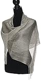 Sheer Glitter Sparkle Shawl Wrap Fringe Prom Weddings Evening Scarfs for Women