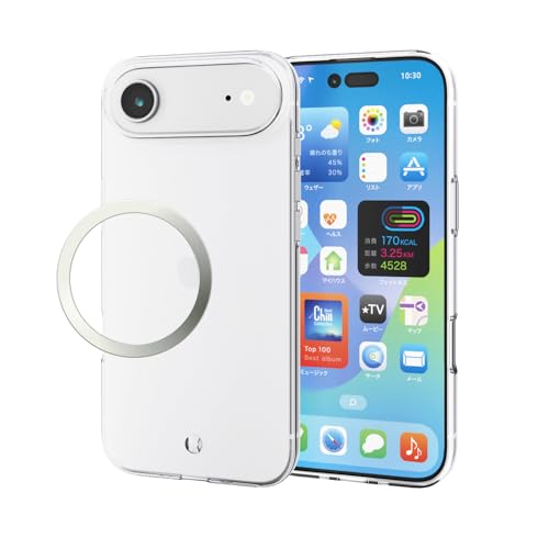 エレコム iPhone Air ケース カバー クリア 薄型 ソフト TPU 耐衝撃 衝撃吸収 ストラップホール付き シンプル メタルステッカー付属 クリア PM-A25BUCTCR