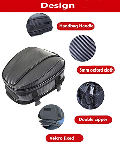 Motorcycle Tail Bag, Meago Multifunctional Sport Seat Bag Nylon Luggage Bag Motorbike Back Seat Bag Tear-Resistant Motorbike Accessories Bag for Universal Fit,15 Liters (Tail Bag) - Thumbnail 3