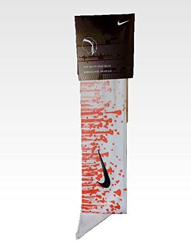 Custom Monotone Orange Droplets Nike Dri-Fit Head Tie Headband - Black, White, Yellow, Pink, Green, Blue, Purple, Orange