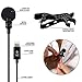 Gepege Microphone Professional for iPhone Grade Lavalier Lapel Omnidirectional Phone Audio Video Recording Lavalier Condenser Microphone (iOS 1.5m)