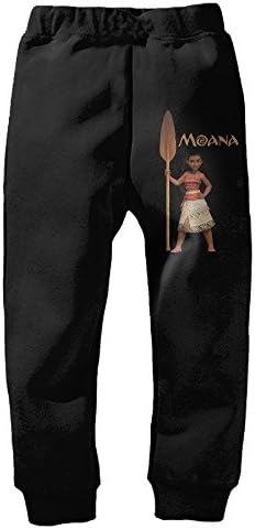 3 Toddler Moana Action Figure Elastic Jersey Pant For Boys &amp; Girls Black
