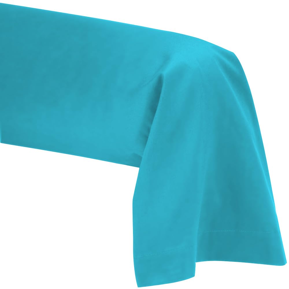 Bolster Pillow Case 45 x 185 cm Turquoise Blue - 100% Cotton 57 Thread Count