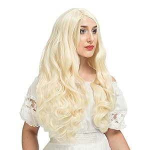 Amazon.com : YOPO Wig, Long Curly Light Blonde Wigs for ...